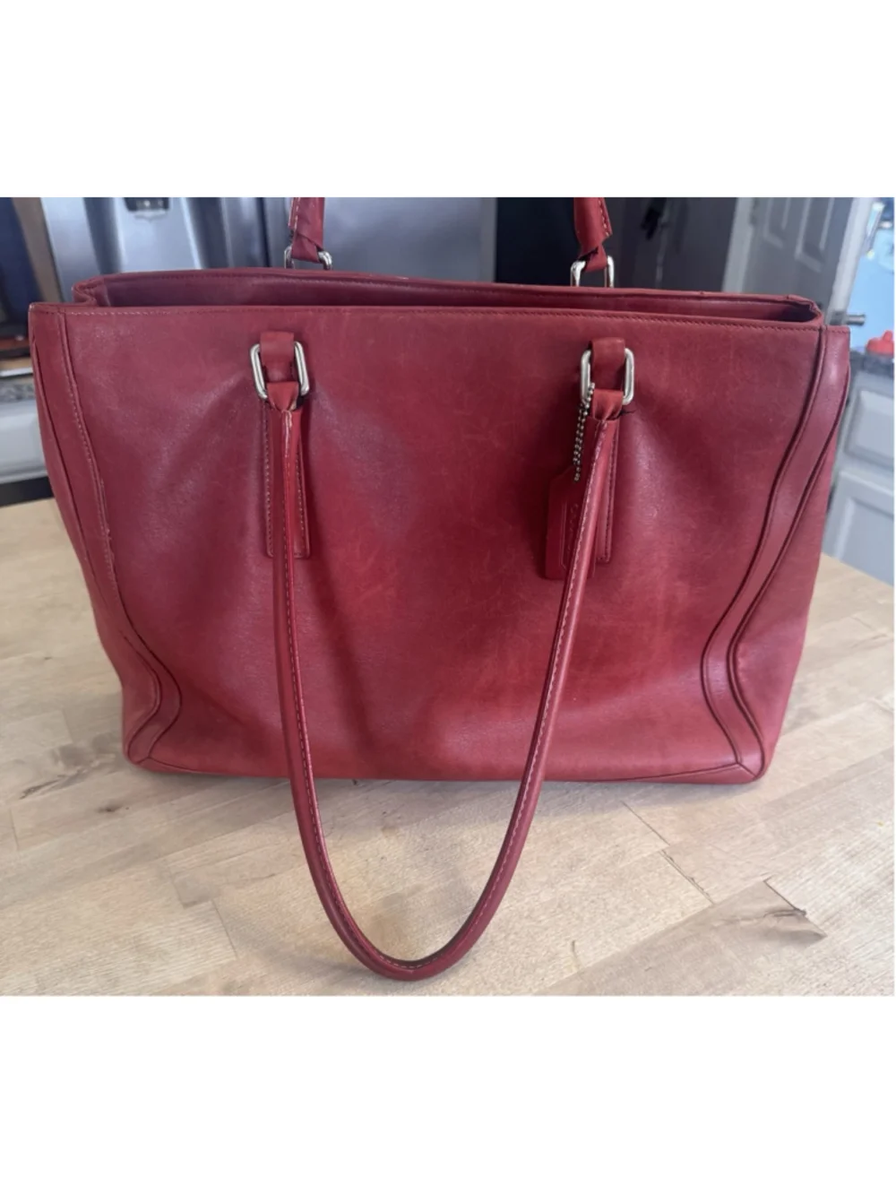 Rare RED Coach Legacy 9426 Satchel Tote Bag Handbag Briefcase Laptop Case Purse